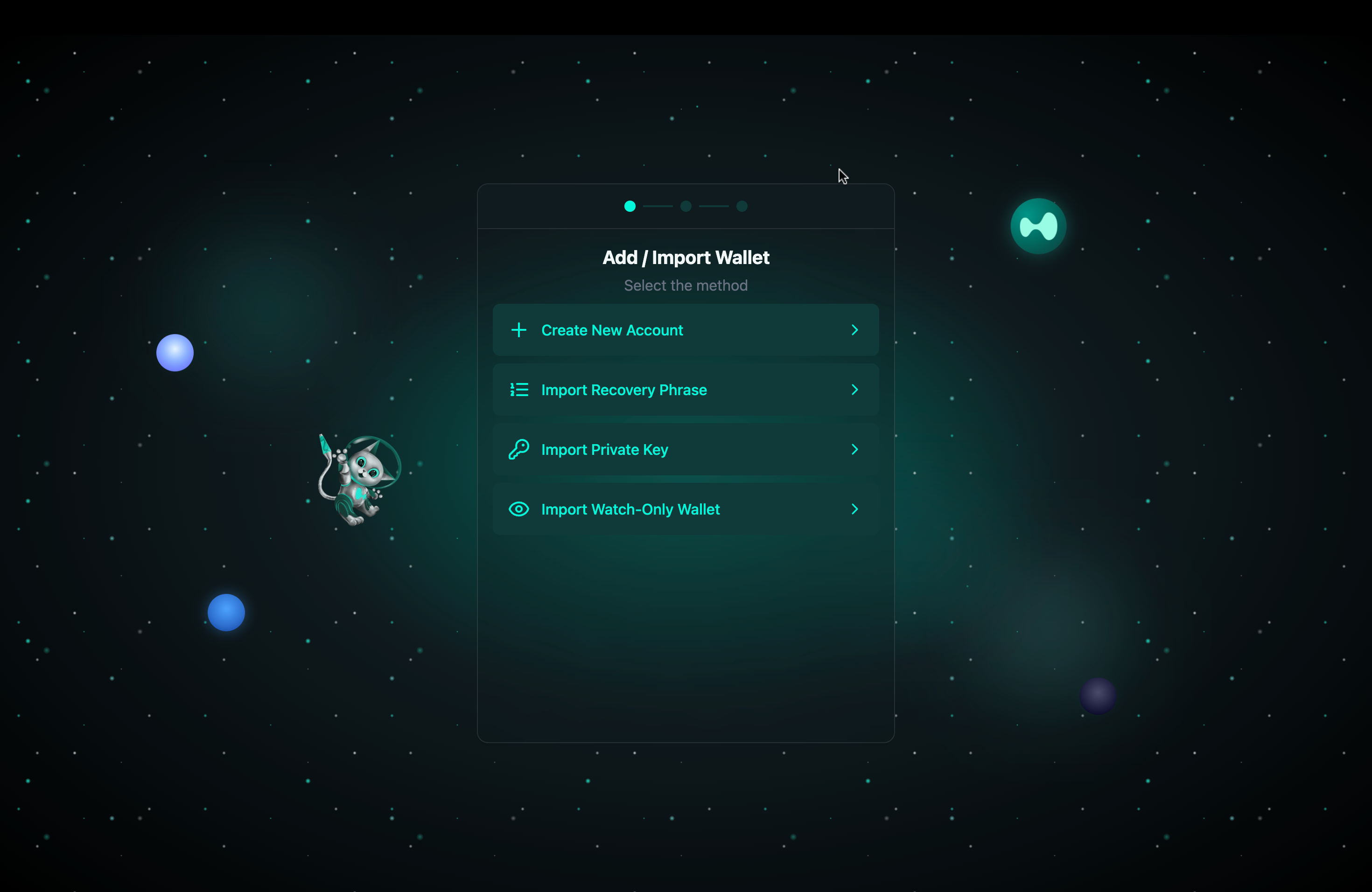 Purro Extension - Wallet Import Process